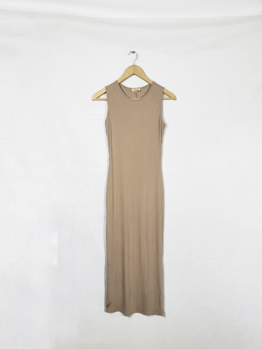 NWT See You Monday Medium Sleeveless Taupe Ribbed Maxi Dress